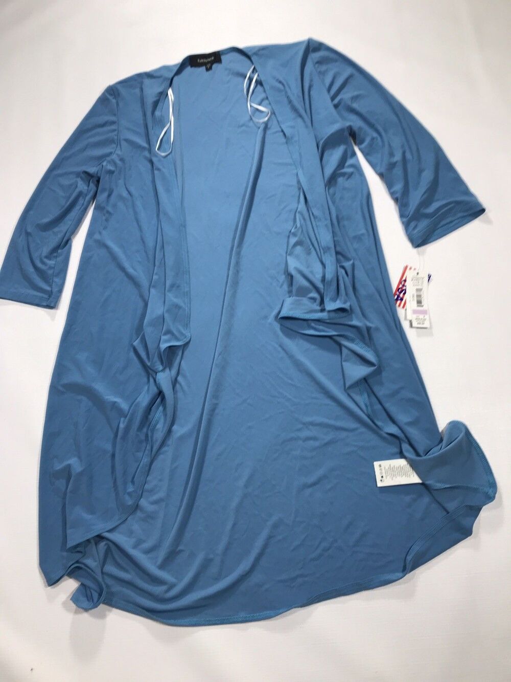 R&M Richards Drape Cardigan Size 6 Easy Care Stretch Light Blue Wedding Duster